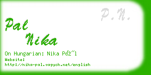 pal nika business card